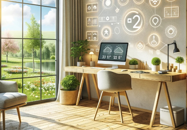 AI-generert bilde som illustrerer løsning for smarte hjem.